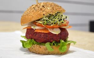 Vegan burger at La Cookessa Bio in Santa Maria De Palautordera