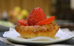 Strawberry cake at La Cookessa Bio in Santa Maria De Palautordera
