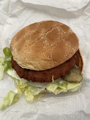 Plant based beef burger  at MAX in Copenhagen