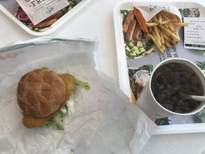 chickn burger menu at MAX in Copenhagen