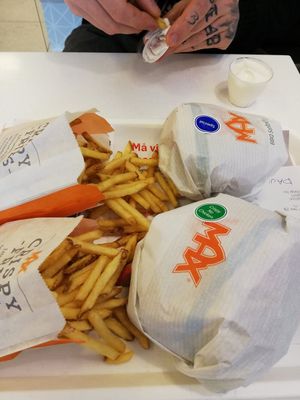 Menu no chicken and bbq (drinks not in the photo) at MAX in Copenhagen