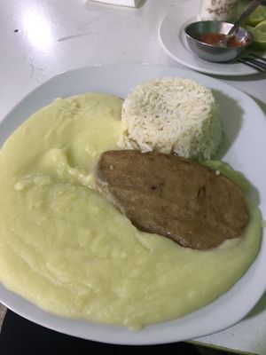 Mashed potatoes with veggie meat  at Vida Sana - Jr. Camaná in Lima
