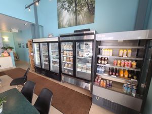 Stock up on your vegan goods while you wait for your food from the kitchen at Hearts Choices - NorthEast in Calgary