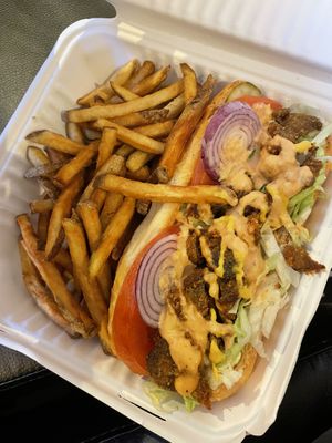 Oyster mushroom po boy 🤤drop  at Hearts Choices - NorthEast in Calgary