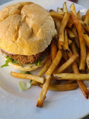 Chick'un bacon ranch with fries and rosemary gravy at Hearts Choices - NorthEast in Calgary