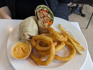 Ginger chickun wrap at Hearts Choices - NorthEast in Calgary