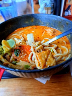 Vegan laksa at CHOW in Darwin