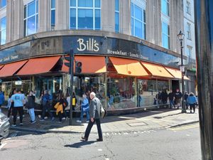 Outside at Bill's in South East London