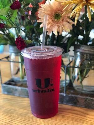 New! Now serving a limited menu of Urban Tea's wonderful tea selection like Hibiscus or Chocolate Creme! at 3:8 Juice & Eatery in Milton