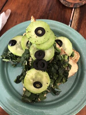 Avo toast at Fresco Habito in Playa Del Carmen