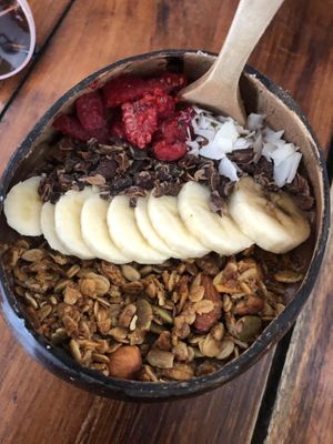 Cacao bowl at Fresco Habito in Playa Del Carmen