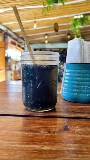 agua con espirulina, aloe verá y chia at Fresco Habito in Playa Del Carmen