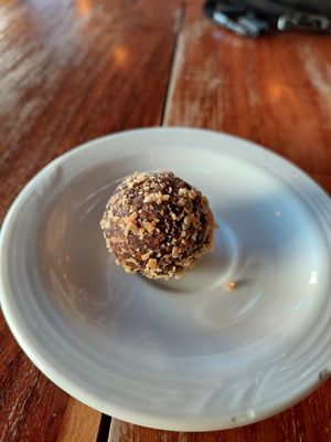 German cake energy ball at Fresco Habito in Playa Del Carmen
