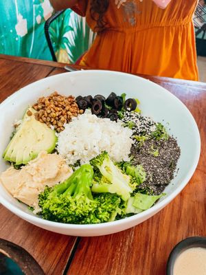 “Build your own salad” - vegan and cooked edition.   at Fresco Habito in Playa Del Carmen