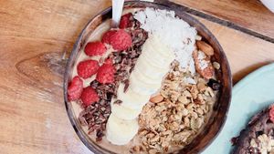 cacao peanut butter   at Fresco Habito in Playa Del Carmen