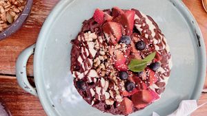 cacao waffles   at Fresco Habito in Playa Del Carmen