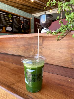 Green Juice at Fresco Habito in Playa Del Carmen