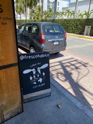 Sign  at Fresco Habito in Playa Del Carmen