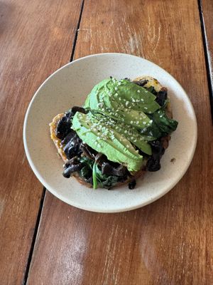 Green & Champi Cheese Toast   at Fresco Habito in Playa Del Carmen