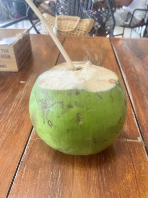 Coconut waterr  at Fresco Habito in Playa Del Carmen