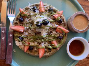 Match waffle at Fresco Habito in Playa Del Carmen