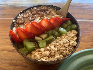 Mango bowl at Fresco Habito in Playa Del Carmen