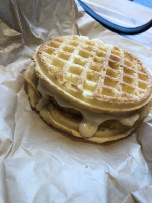 Chicken & waffles at Vegan Picnic in San Francisco