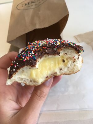 Bavarian filled donut - not worth the $5 at Vegan Picnic in San Francisco