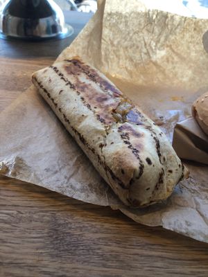 Breakfast Burrito with Just Egg at Vegan Picnic in San Francisco