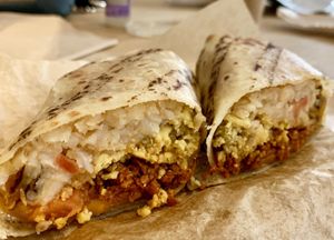 Breakfast burrito  at Vegan Picnic in San Francisco