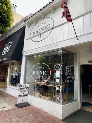 Cute storefront  at Vegan Picnic in San Francisco