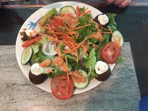 Falafel salad at Loving Heart in Clermont