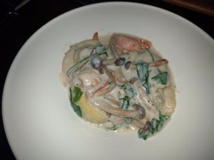mushroom tortellini at Wynn Hotel - La Cave in Las Vegas