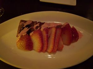 strawberry cake at Wynn Hotel - La Cave in Las Vegas