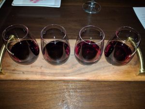 wine flight at Wynn Hotel - La Cave in Las Vegas