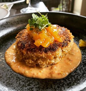 Hearts of Palm Crab Cakes   at Wynn Hotel - La Cave in Las Vegas