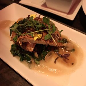 Vegan “chicken” at Wynn Hotel - La Cave in Las Vegas