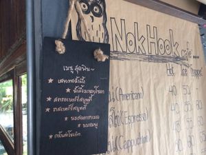 Menu. at Nokhook Cafe in Surat Thani