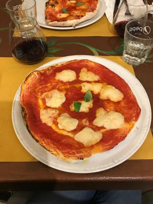 Vegan Margarita pizza! at Sciue Sciue in Florence