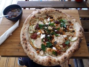 Vegan pizza "piso" 15€ at Bancale 61 in Maastricht