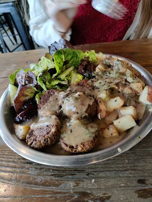 Swedish meatball plate. Highly recommend at Harvest Cafe in Ventura