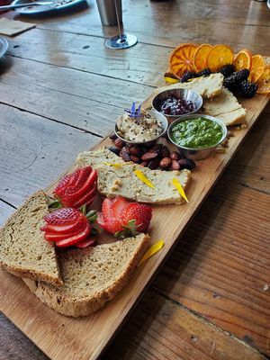 Vegan Cheese Plate ❤️ at Harvest Cafe in Ventura