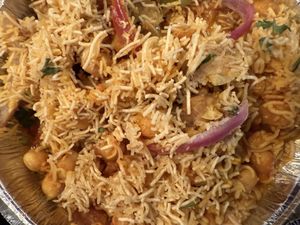 Samosa chaat no yogurt   at Taste of the Himalayas in Sausalito