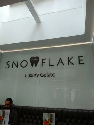 logo at Snowflake Gelato in West London