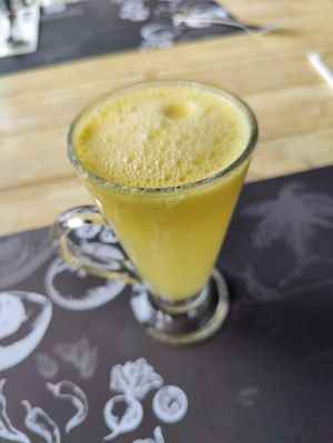 Passion fruit/ginger juice at O-OH Farm Suanluang in Phuket