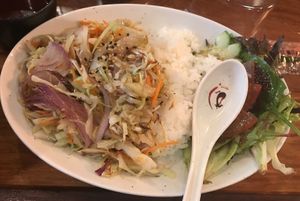 Cabbage and rice dish  at MisoHapi in West End