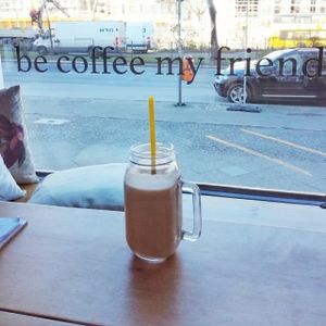 chocolate peanut butter smoothie at Be Coffee My Friend in Berlin