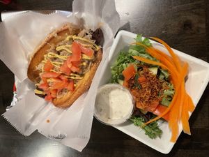 Dog & Salad (vegan ranch)  at Pierogi Mountain in Columbus