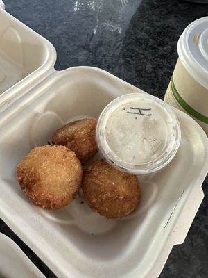 Sauerkraut balls!  at Pierogi Mountain in Columbus