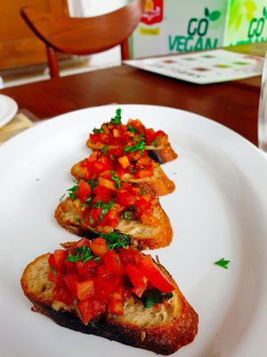 Bruschetta at Rare Earth Cafe & Organic Store in Mumbai